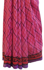 Multicolor Designer Wedding Partywear Pure Crepe Hand Brush Reprinted Kolkata Saree Sari RP84