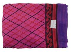 Multicolor Designer Wedding Partywear Pure Crepe Hand Brush Reprinted Kolkata Saree Sari RP84