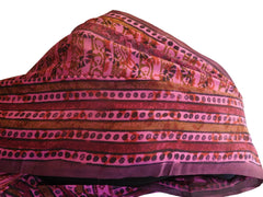 Multicolor Designer Wedding Partywear Pure Crepe Hand Brush Reprinted Kolkata Saree Sari RP88