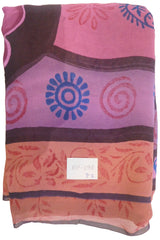 Multicolor Designer Wedding Partywear Pure Crepe Hand Brush Reprinted Kolkata Saree Sari RP98
