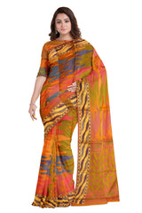 Multicolor Designer Wedding Partywear Pure Handloom Banarasi Zari Hand Embroidery Work Bridal Saree Sari With Blouse Piece BH6C