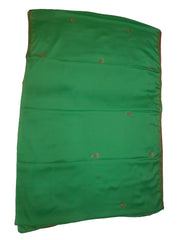 Green Designer Wedding Partywear Silk Zari Hand Embroidery Work Bridal Saree Sari With Blouse Piece F217