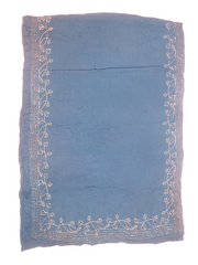 Blue Designer Wedding Partywear Silk Zari Hand Embroidery Work Bridal Saree Sari With Blouse Piece F566