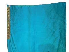 Turquoise Blue Designer Wedding Partywear Silk Zari Stone Hand Embroidery Work Bridal Saree Sari With Blouse Piece F586
