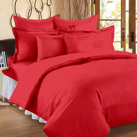 Red Pure Cotton Double Bed Bedsheet