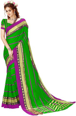 SMSAREE Green Designer Wedding Partywear Cotton Art Silk Hand Embroidery Work Bridal Saree Sari With Blouse Piece YNF-28557