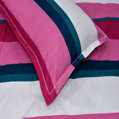 Pink Glace Cotton Double Bed Bedsheet