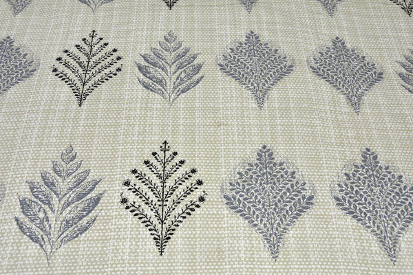 Beige Pure Cotton Double Bed Printed Bedsheet