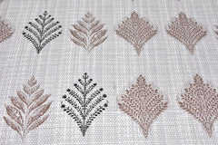 Grey Pure Cotton Double Bed Printed Bedsheet