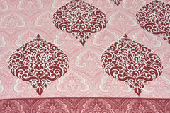 Pink Pure Cotton Double Bed Printed Bedsheet