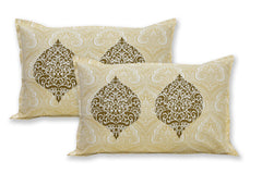 Yellow Pure Cotton Double Bed Printed Bedsheet