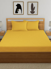 Mustard Pure Cotton Double Bed Bedsheet