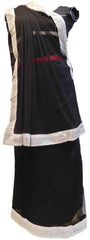 Black Designer Georgette Hand Embroidery Work Saree Sari