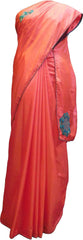 SMSAREE Gajari Designer Wedding Partywear Sana Silk Thread & Beads Hand Embroidery Work Bridal Saree Sari With Blouse Piece F508