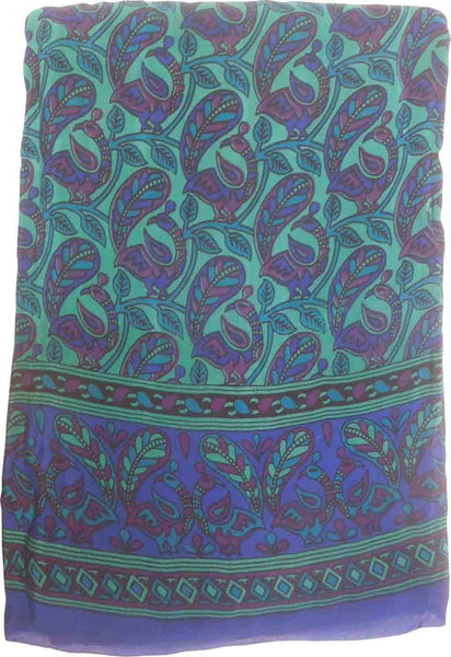 SMSAREE Multi Color Designer Wedding Partywear Pure Crepe Hand Brush Reprinted Saree Sari With Blouse Piece RP14