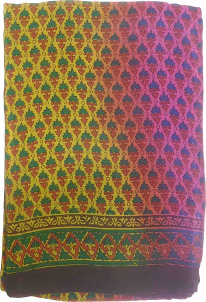 SMSAREE Multi Color Designer Wedding Partywear Pure Crepe Hand Brush Reprinted Saree Sari With Blouse Piece RP20