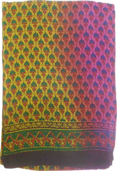 SMSAREE Multi Color Designer Wedding Partywear Pure Crepe Hand Brush Reprinted Saree Sari With Blouse Piece RP20