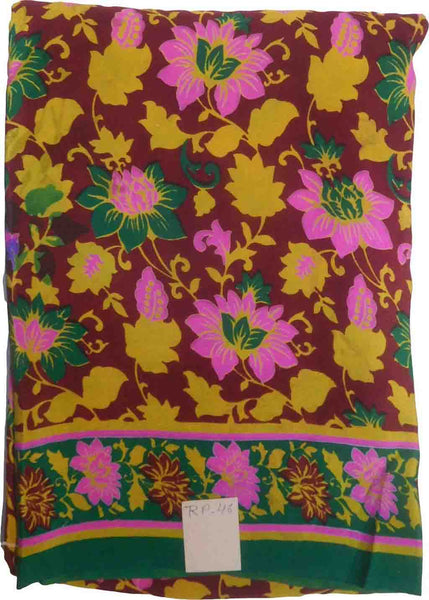 SMSAREE Multi Color Designer Wedding Partywear Pure Crepe Hand Brush Reprinted Saree Sari With Blouse Piece RP46