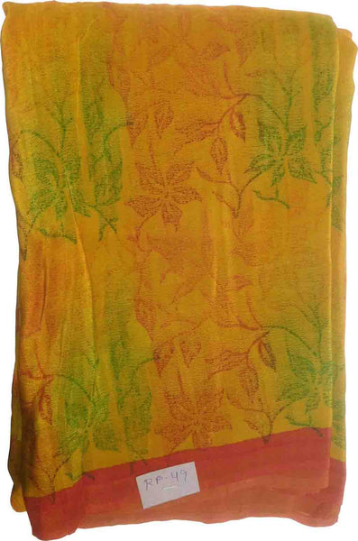 SMSAREE Multi Color Designer Wedding Partywear Pure Crepe Hand Brush Reprinted Saree Sari With Blouse Piece RP49
