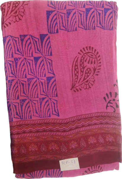 SMSAREE Multi Color Designer Wedding Partywear Pure Crepe Hand Brush Reprinted Saree Sari With Blouse Piece RP51