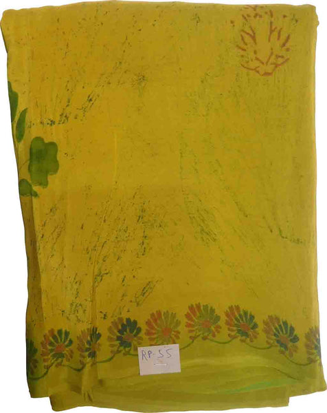 SMSAREE Multi Color Designer Wedding Partywear Pure Crepe Hand Brush Reprinted Saree Sari With Blouse Piece RP55