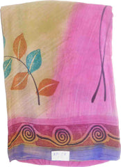 SMSAREE Multi Color Designer Wedding Partywear Pure Crepe Hand Brush Reprinted Saree Sari With Blouse Piece RP58