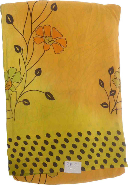 SMSAREE Multi Color Designer Wedding Partywear Pure Crepe Hand Brush Reprinted Saree Sari With Blouse Piece RP61