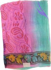 SMSAREE Multi Color Designer Wedding Partywear Pure Crepe Hand Brush Reprinted Saree Sari With Blouse Piece RP64