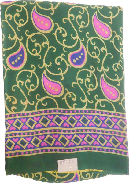 SMSAREE Multi Color Designer Wedding Partywear Pure Crepe Hand Brush Reprinted Saree Sari With Blouse Piece RP68