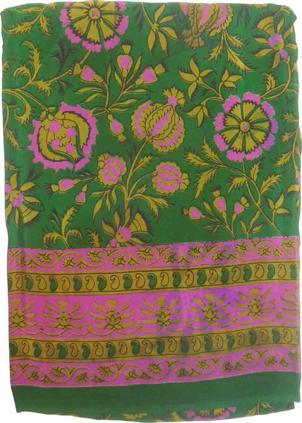 SMSAREE Multi Color Designer Wedding Partywear Pure Crepe Hand Brush Reprinted Saree Sari With Blouse Piece RP7