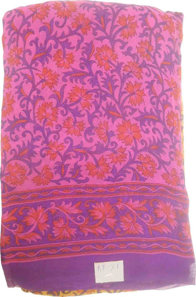 SMSAREE Multi Color Designer Wedding Partywear Pure Crepe Hand Brush Reprinted Saree Sari With Blouse Piece RP71