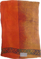 SMSAREE Multi Color Designer Wedding Partywear Pure Crepe Hand Brush Reprinted Saree Sari With Blouse Piece RP73