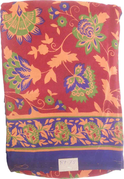 SMSAREE Multi Color Designer Wedding Partywear Pure Crepe Hand Brush Reprinted Saree Sari With Blouse Piece RP75
