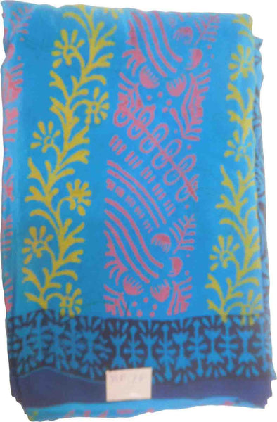 SMSAREE Multi Color Designer Wedding Partywear Pure Crepe Hand Brush Reprinted Saree Sari With Blouse Piece RP78